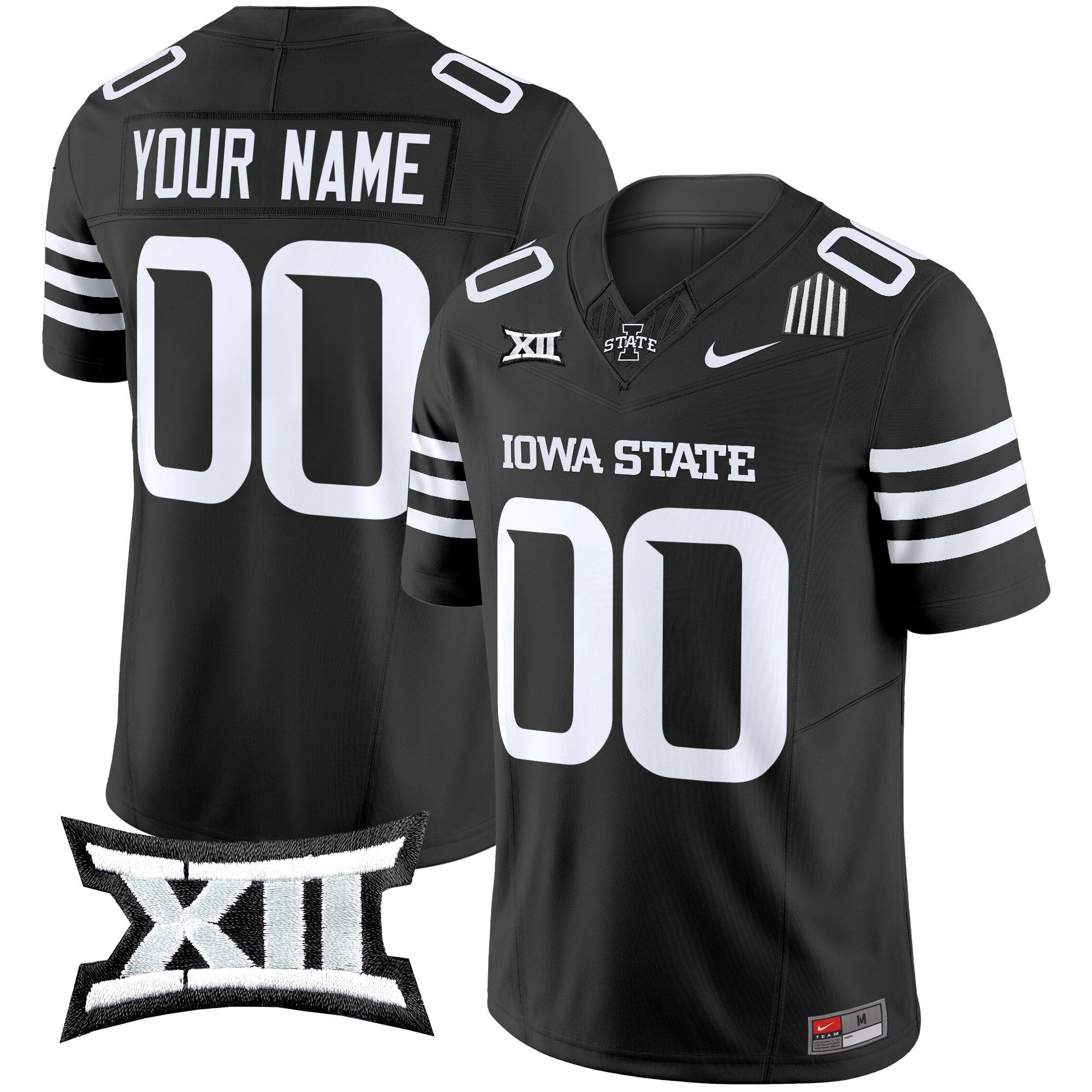 Men Iowa State Cyclones Black Nike 2024 Vapor Limited Custom NCAA Jersey style 1